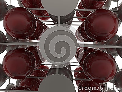 Molecular structure - rectangular pattern Cartoon Illustration