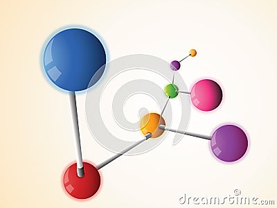 Molecule Cartoon Illustration