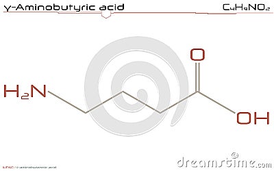 Molecule of Aminobutyric acid Vector Illustration