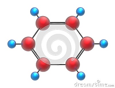 Molecule of benzene Stock Photo