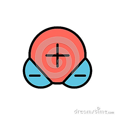 Molecule, chemistry icon. Simple color with outline vector elements of stinks icons for ui and ux, website or mobile application Stock Photo