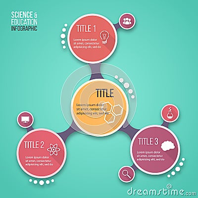 Molecule design vector infographic template for graphs, charts, diagrams and other infographics. Vector Illustration