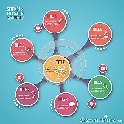 Molecule design vector infographic template for graphs, charts, diagrams and other infographics. Vector Illustration