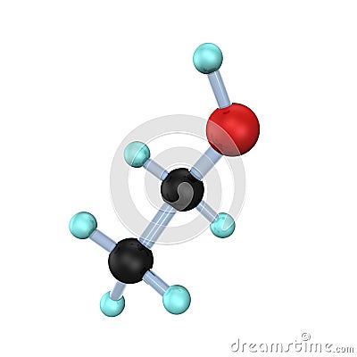 Molecule Ethanol Cartoon Illustration