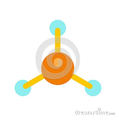 Molecule flat icon Stock Photo