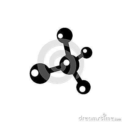 Molecule Flat Vector Icon Vector Illustration