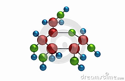 Molecule of glucose Stock Photo