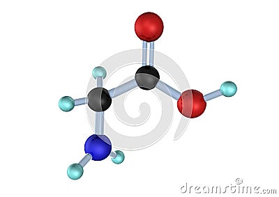 Molecule Glycine Stock Photo