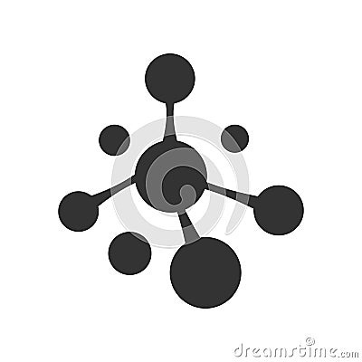 Molecule icon. Dna sign. biotechnology logo. Vector illustration. Vector Illustration