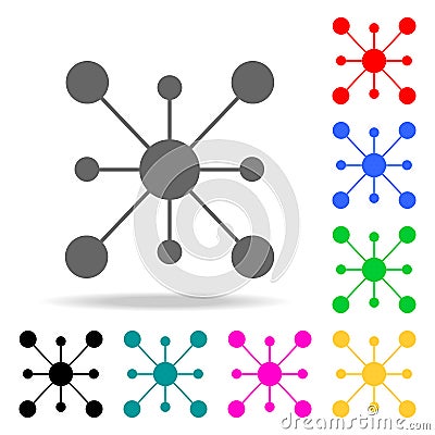 Molecule icon. Elements in multi colored icons for mobile concept and web apps. Icons for website design and development, app deve Stock Photo