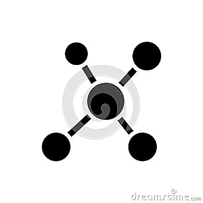 Molecule icon flat vector template design trendy Vector Illustration