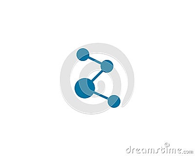 molecule logo vector icon illustration Vector Illustration