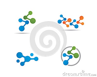 molecule logo vector Vector Illustration