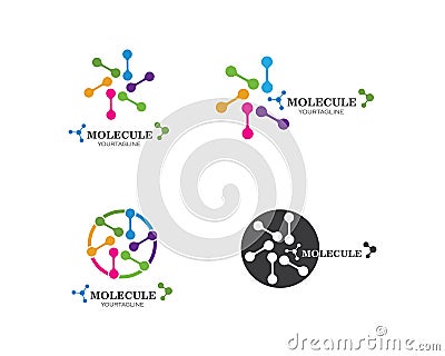 molecule logo vector illustration design Vector Illustration