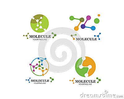 molecule logo vector illustration design Vector Illustration