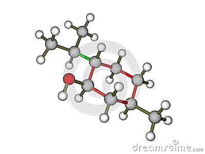 The molecule of menthol Stock Photo