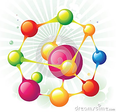 Molecule octagon Vector Illustration