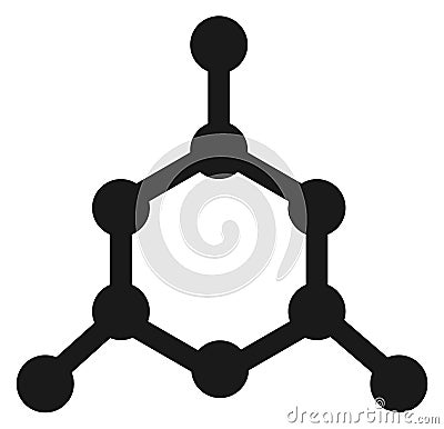 Molecule sign. Chemical structure icon. Science symbol Vector Illustration