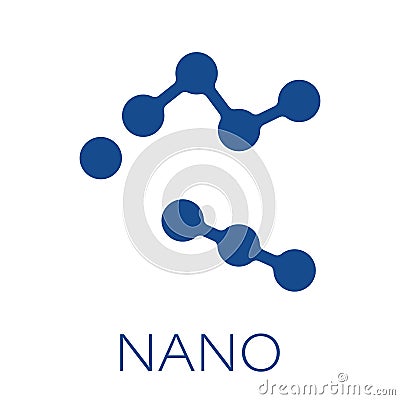 Molecule structure vector icon in flat style. Nano crypto money Vector Illustration