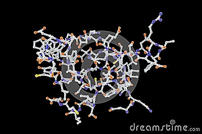 Molecule of Survival motor neuron protein, SMN, 3D illustration Cartoon Illustration