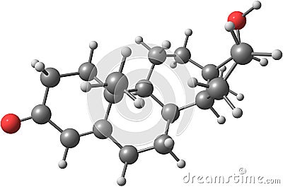 Molecule of Testosterone Stock Photo