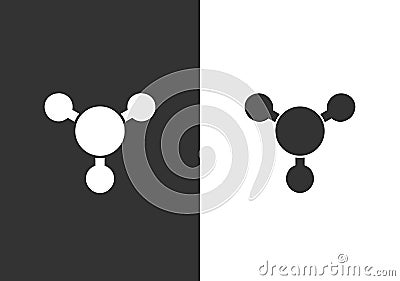 Molecule vector icon, sharing symbol, network connection concept - Vector Vector Illustration