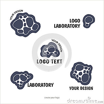 Molecule - vector logo template concept illustration. Neuro labaratory Geometric mind structure sign. Creative idea Vector Illustration