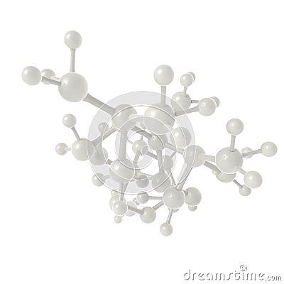 Molecule white 3d on white background Stock Photo