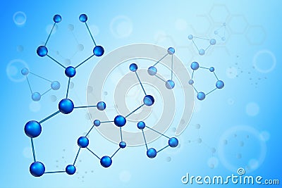 Moleculer illustration background Vector Illustration