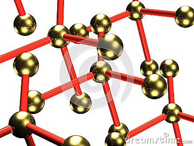 Molecules in free flight Stock Photo