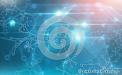 Molecules. science and technology abstract background Stock Photo