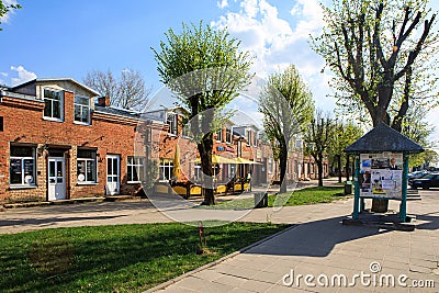 Historical Jewish Trade House in Moletai Editorial Stock Photo