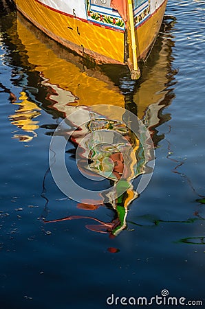 Moliceiro Reflection Stock Photo