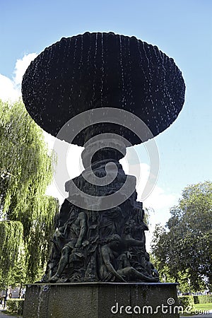 Stockholm, Sweden, September 2022: Molins fountain located in King's Garden park. Editorial Stock Photo