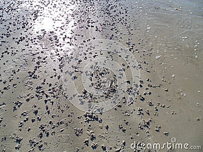 Reflections on the sand 2 Stock Photo