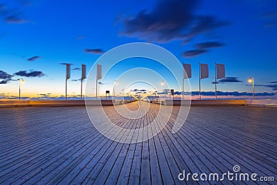 Molo in Sopot at Baltic sea Stock Photo