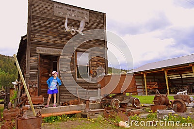 Molson Gold Mine Ghost Town Stock Photo