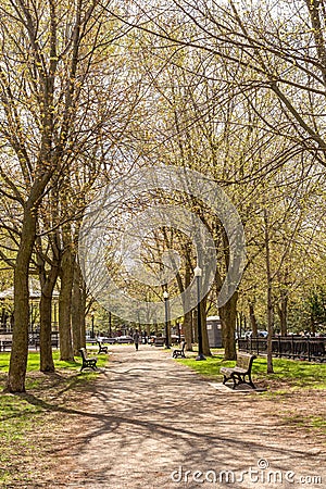 Molson Park at Spring in Montreal Editorial Stock Photo