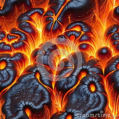 molten lava texture, featuring fiery reds, oranges, and yellows swirling together. Stock Photo