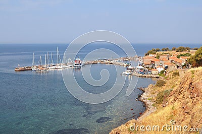 Molyvos historic town,island Lesbos,Greece Stock Photo