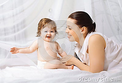 Mom and baby in love Stock Photo