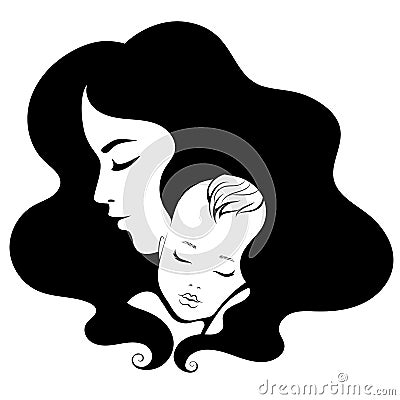 Mom and baby. Mothers Day Vector illustration Vector Illustration