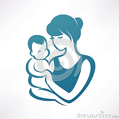 Mom and baby Vector Illustration