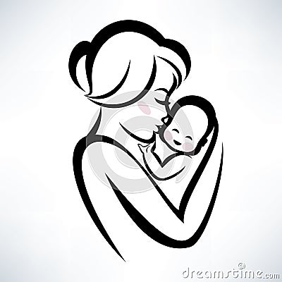Mom And Baby Symbol Stock Photography - Image: 35840532