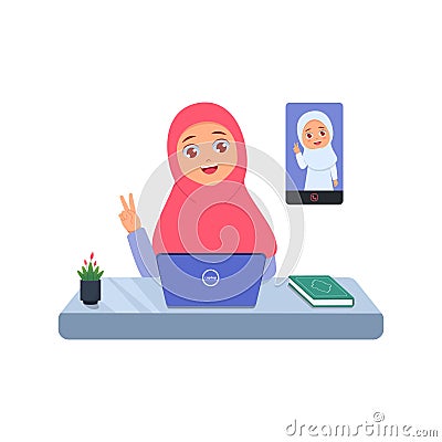 Mom and child Vector Illustration