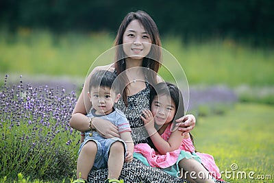 Mom and children Stock Photo