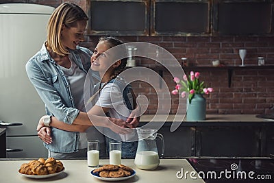 Mom and daughter Stock Photo