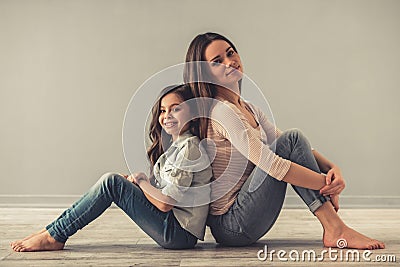 Mom and daughter Stock Photo