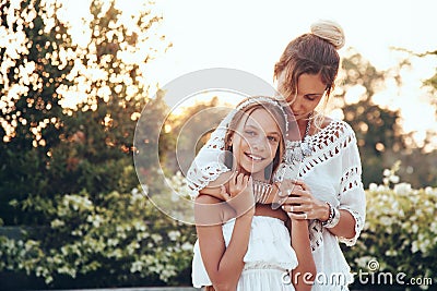 Mom with daughter Stock Photo