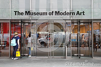 MoMA entrance Editorial Stock Photo